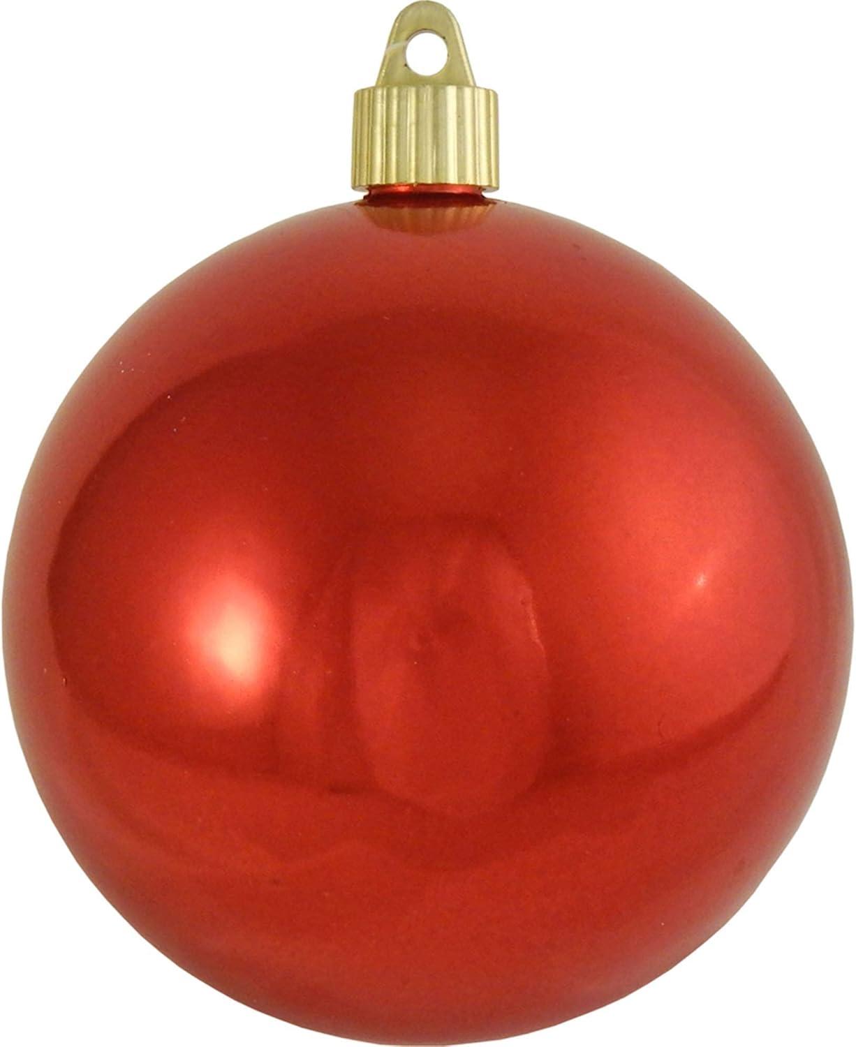 Shiny Red Shatterproof Plastic Christmas Ball Ornaments Set