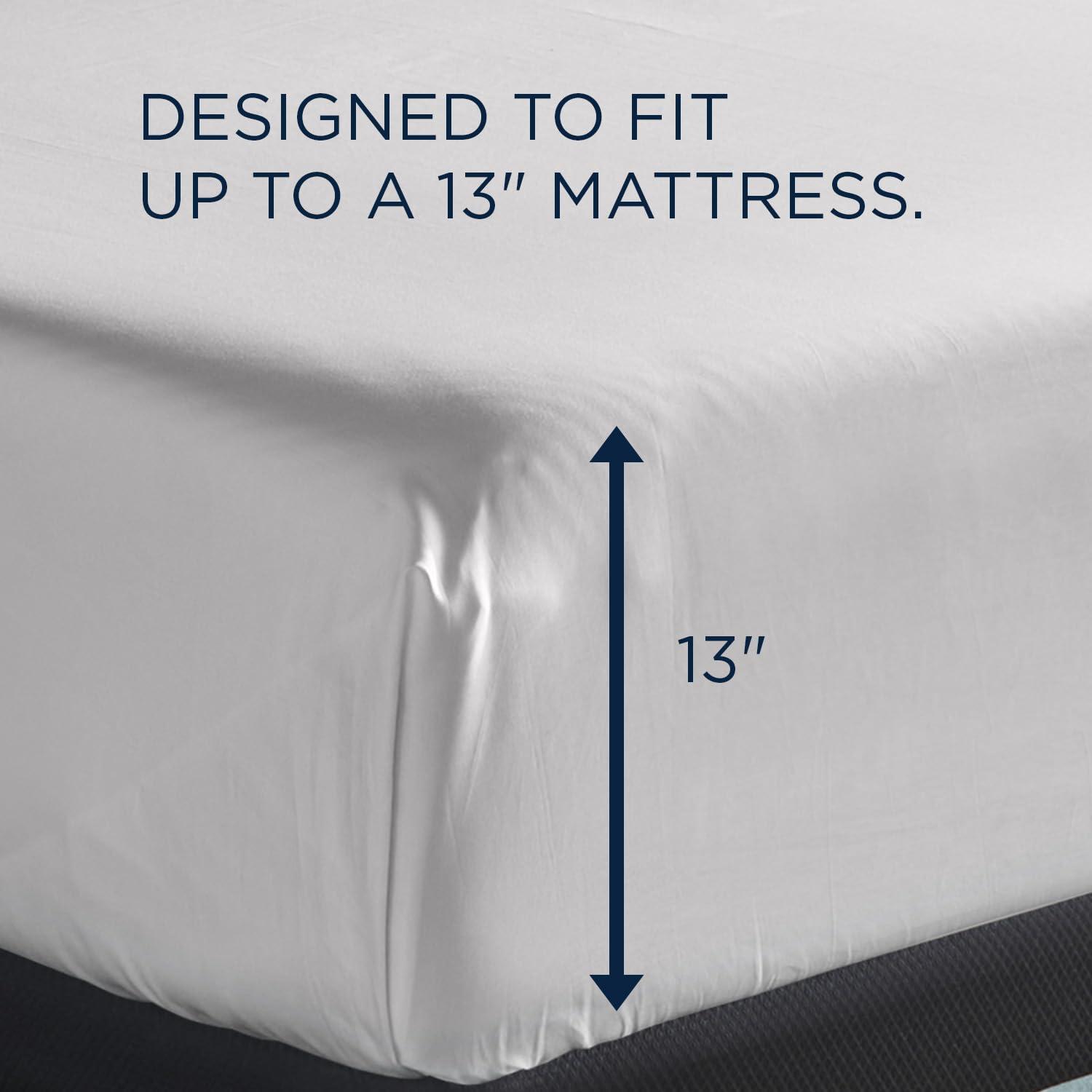 Tempur-Pedic Tempur-Classic Cotton Sheet Set, White, Full, Adult