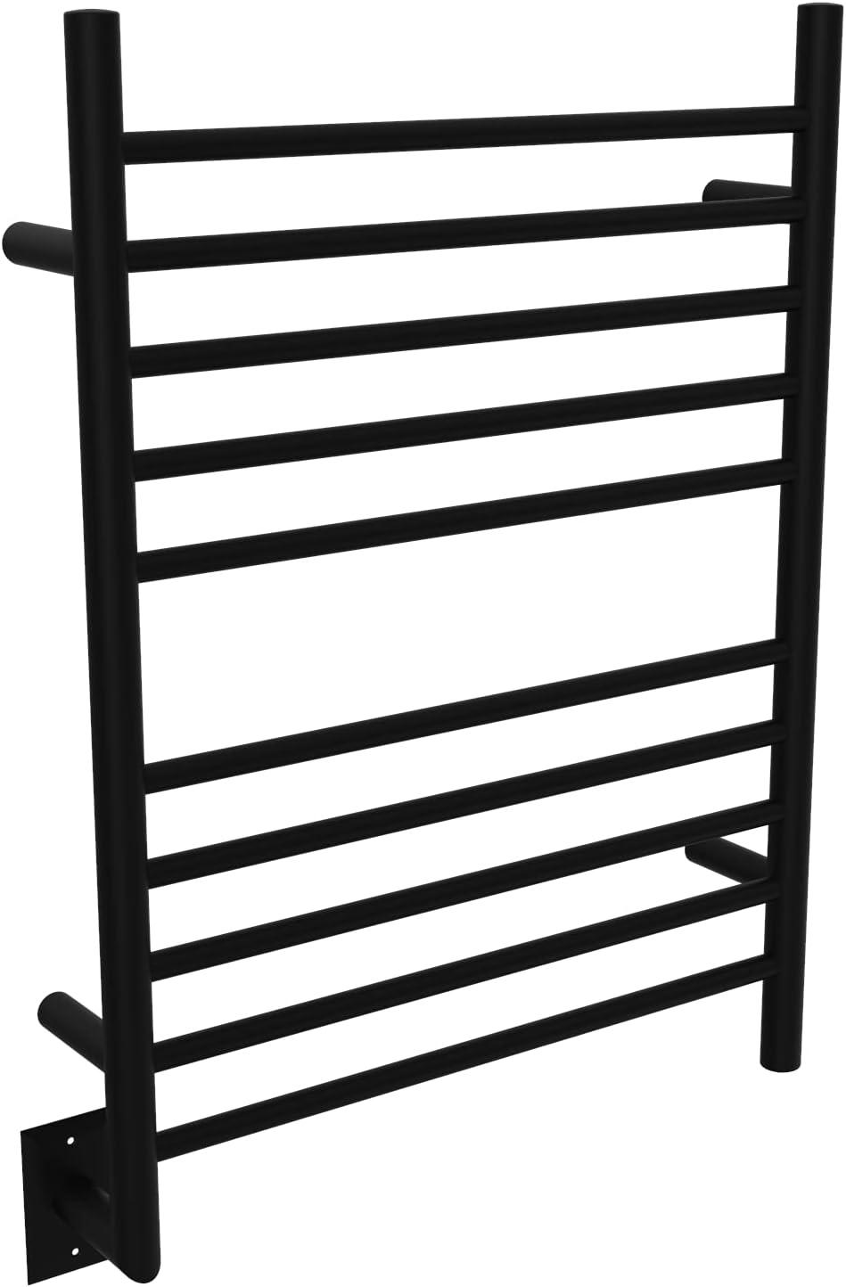 Left Electrical Radiant Straight Towel Warmer Hybrid Plugin/Hardwired