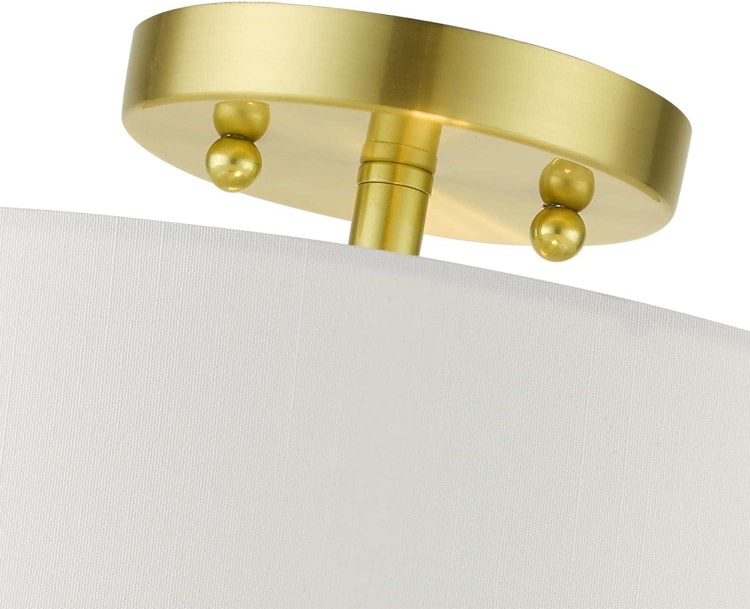 Livex Lighting Meridian 2 - Light Semi-Flush Mount in  Satin Brass