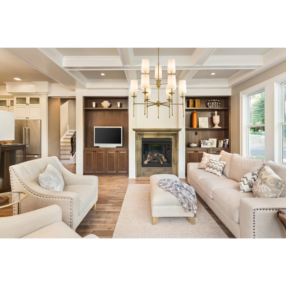 Z-Lite Emily 9 - Light Chandelier in  Rubbed Brass