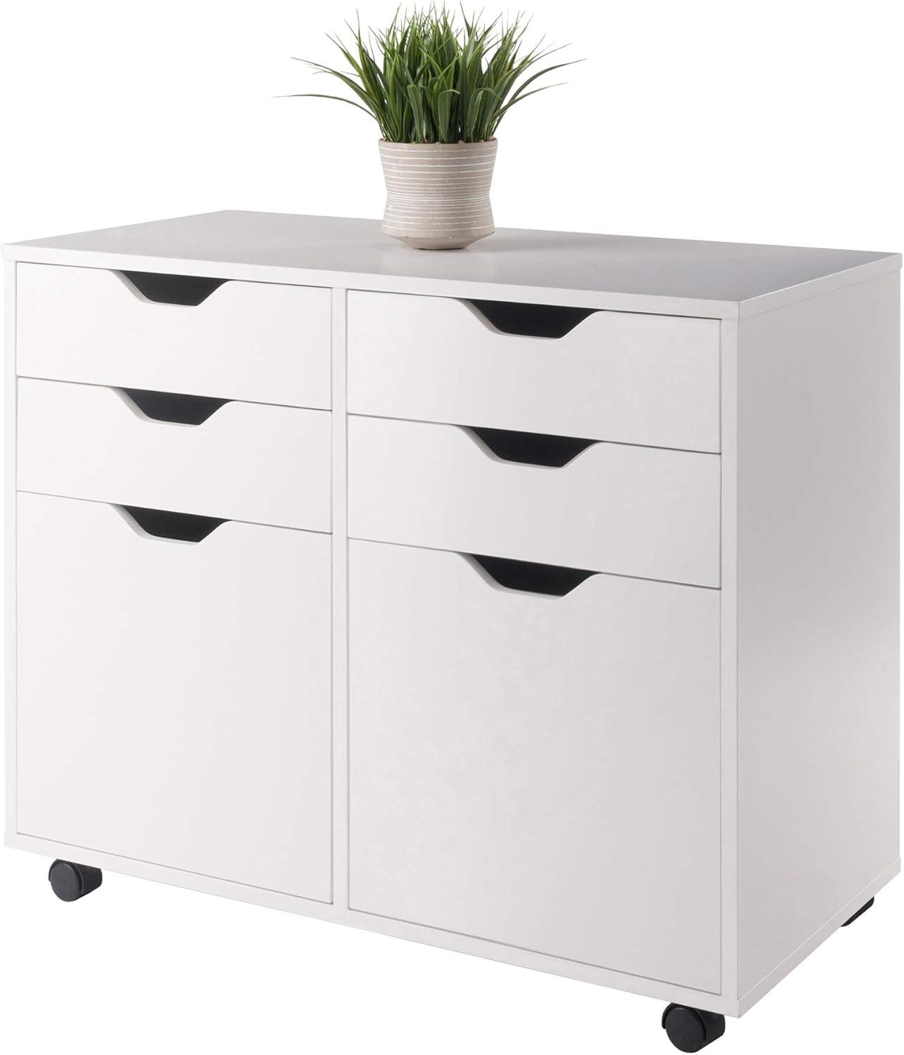 Halifax 2 Sections Mobile Storage Cabinet - Winsome