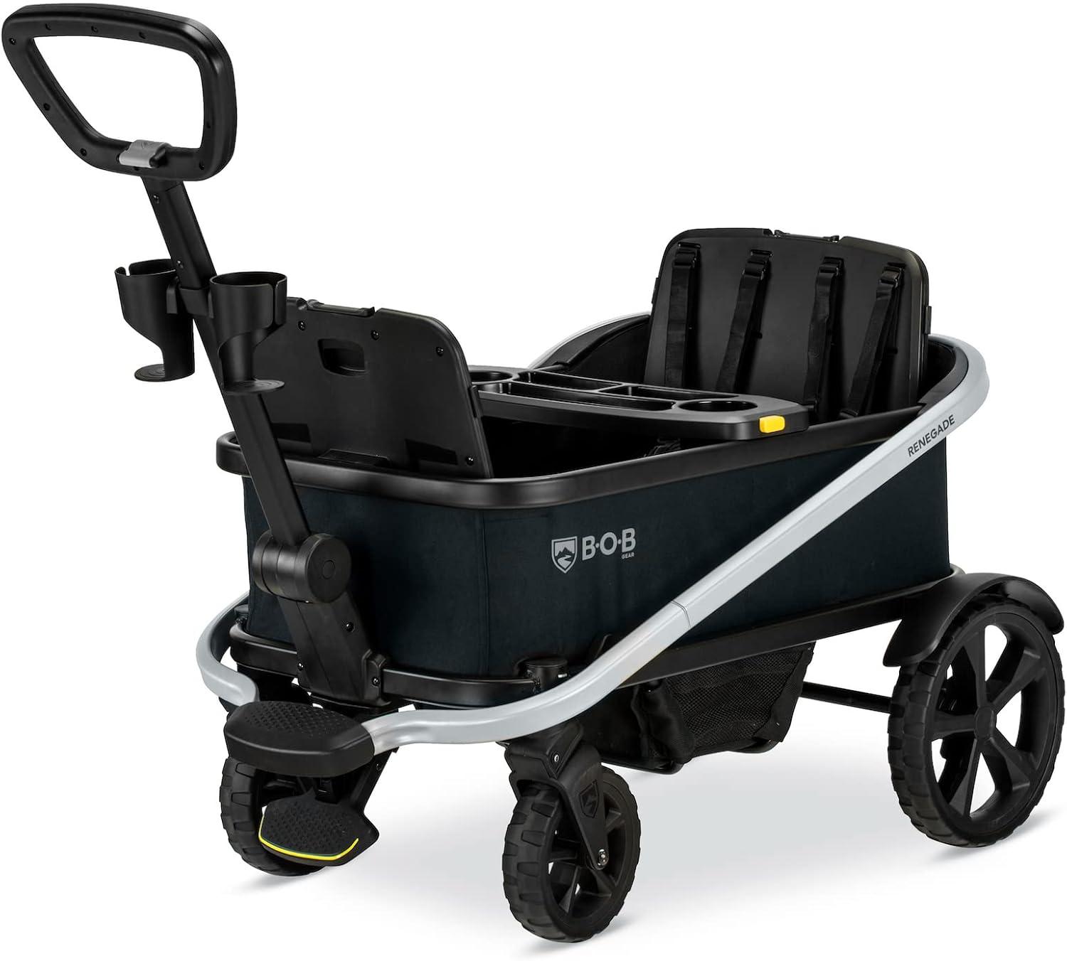 BOB Gear Renegade Foldable Stroller Wagon with Child Snack Tray and Cup Holders, Nightfall