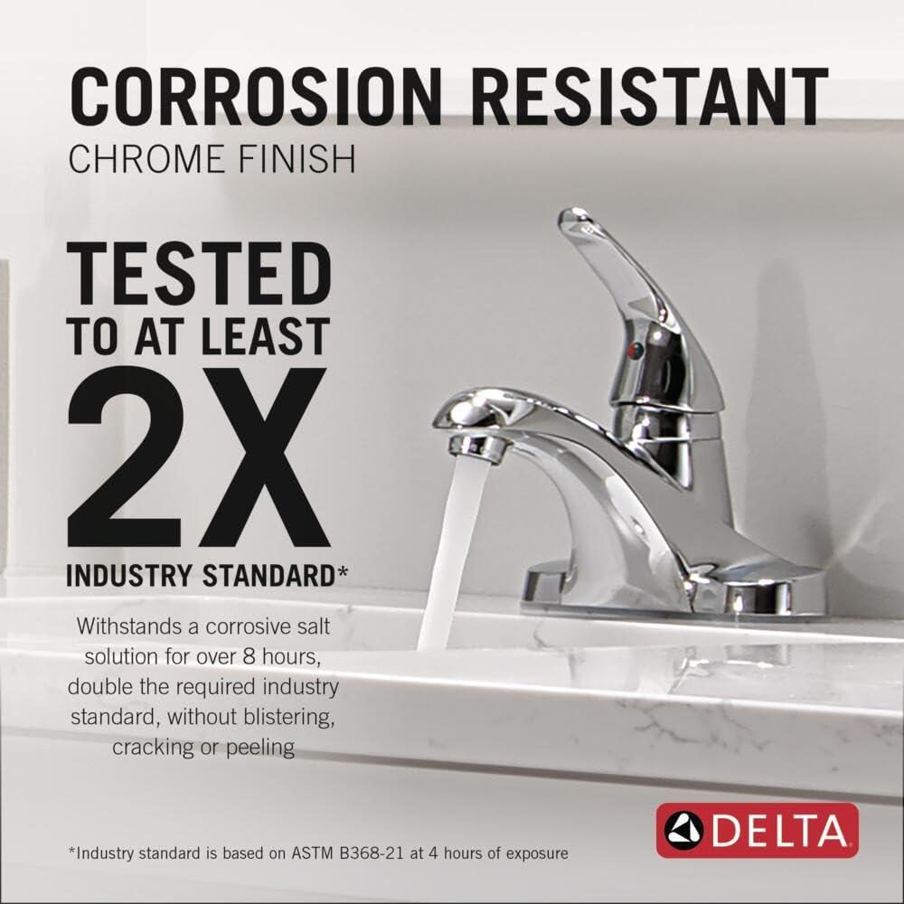 Foundations Centerset Bathroom Faucet with Drain Assembly, Single handle Bathroom Sink Faucet