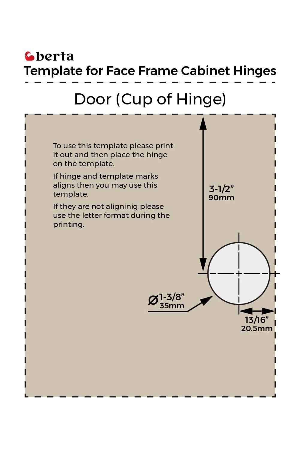Berta (20 Pieces) Half Overlay Soft Close Frameless Hinges, 110 Degree 6-Ways 3-Cam Adjustment Concealed Kitchen Cabinet Door Hinges