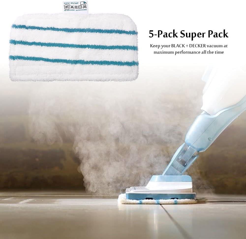 Guckmall Fiber Steam Mop Pads for All Steam Mops (5 Pack)