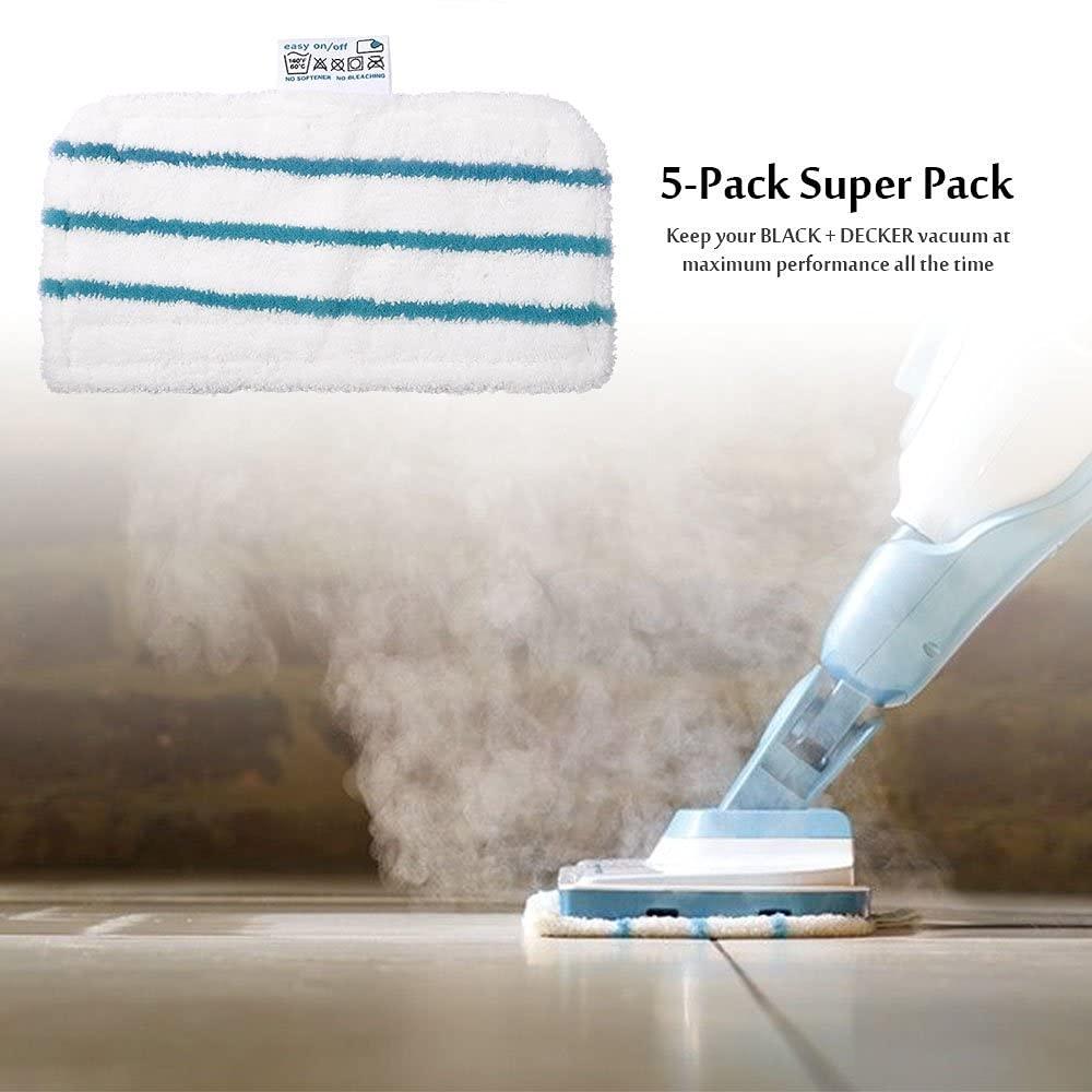 Guckmall Fiber Steam Mop Pads for All Steam Mops (5 Pack)