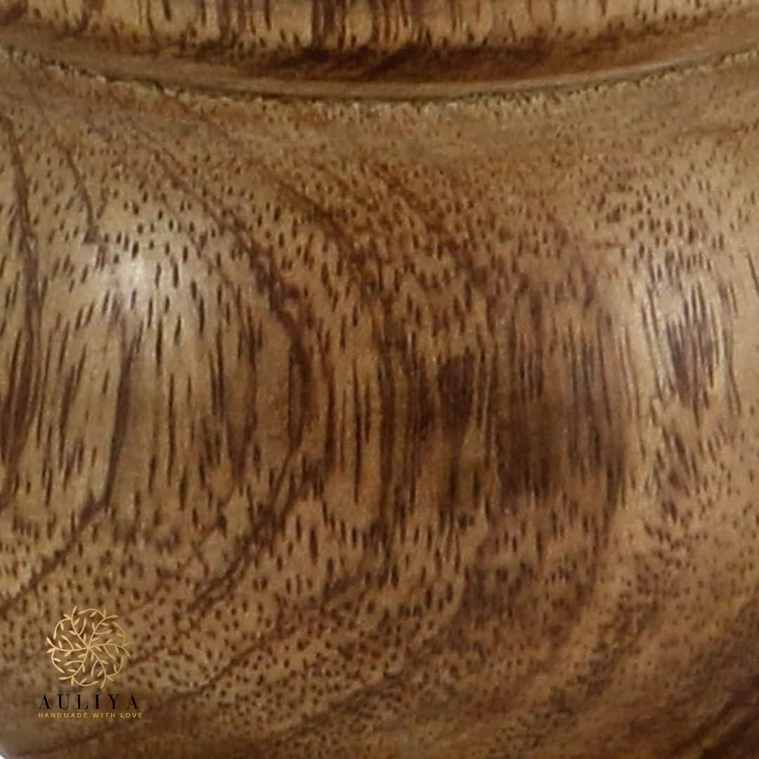 AULIYA Wooden Candle Holders Pillar Candles Holder Rustic Wood Stand Decorative Polish Candlestick Set of 3 for Home Decor - 6" 8" 10" Silver