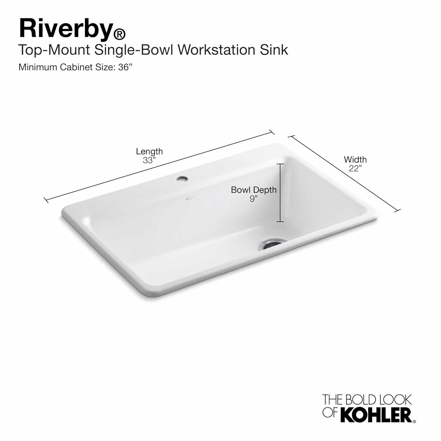Riverby™ Single-Bowl Top-Mount Kitchen Snk with Accessories