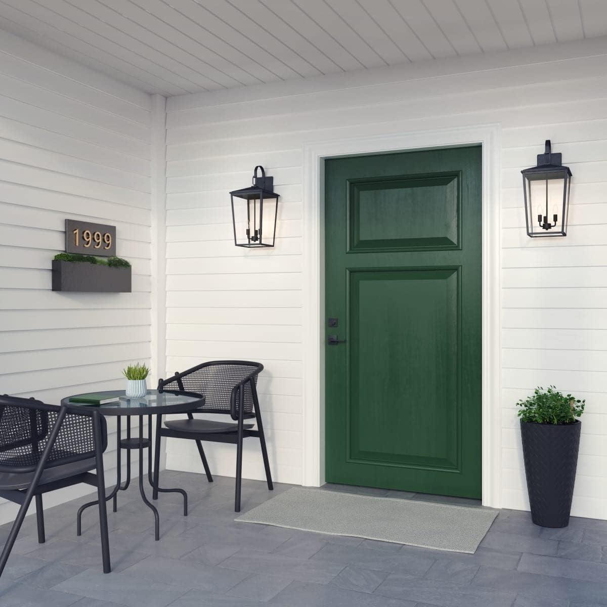 Messerly 3 Light 24" Tall Outdoor Wall Sconce