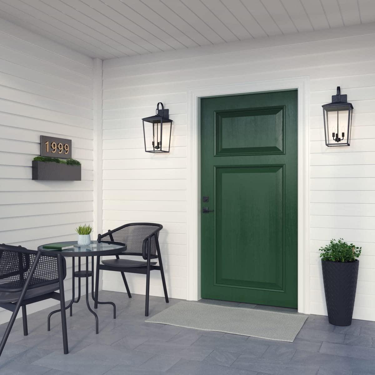 Messerly 3 Light 24" Tall Outdoor Wall Sconce