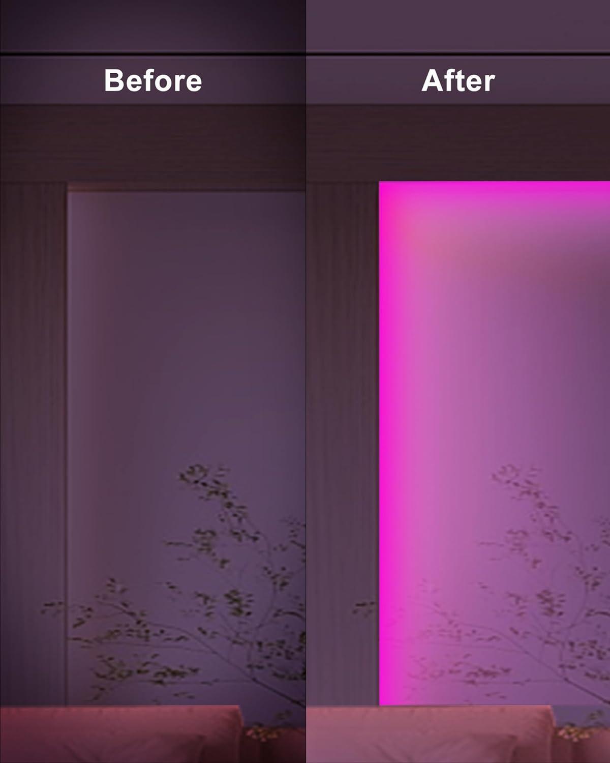 4.92ft Bluetooth RGB COB Led Strip Lights with Remote, Dimmable Smart App Led COB Light Strip, Color Changing Music Sync, Indoor RGB Led Lights for Bedroom, Home Christmas Decor, Party