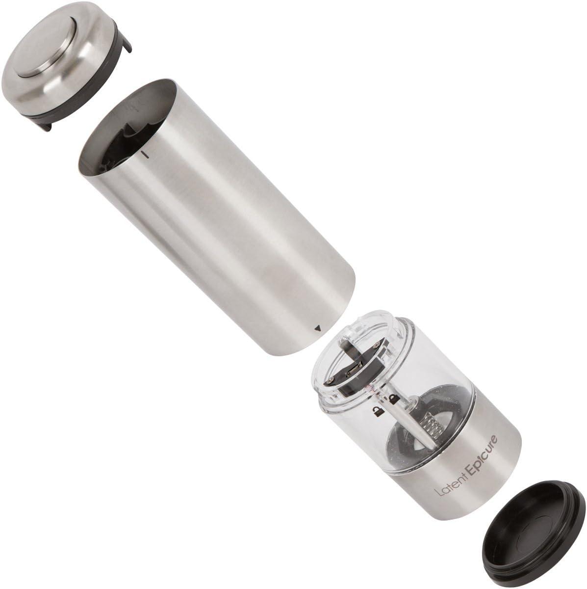 Stainless Steel Electric Salt and Pepper Grinder Set with Light