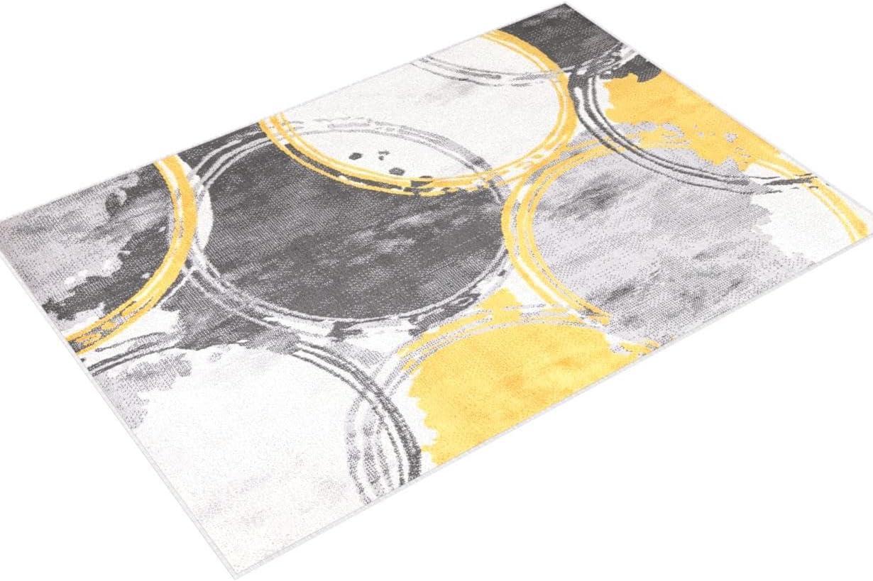 World Rug Gallery Contemporary Modern Circles Area Rug