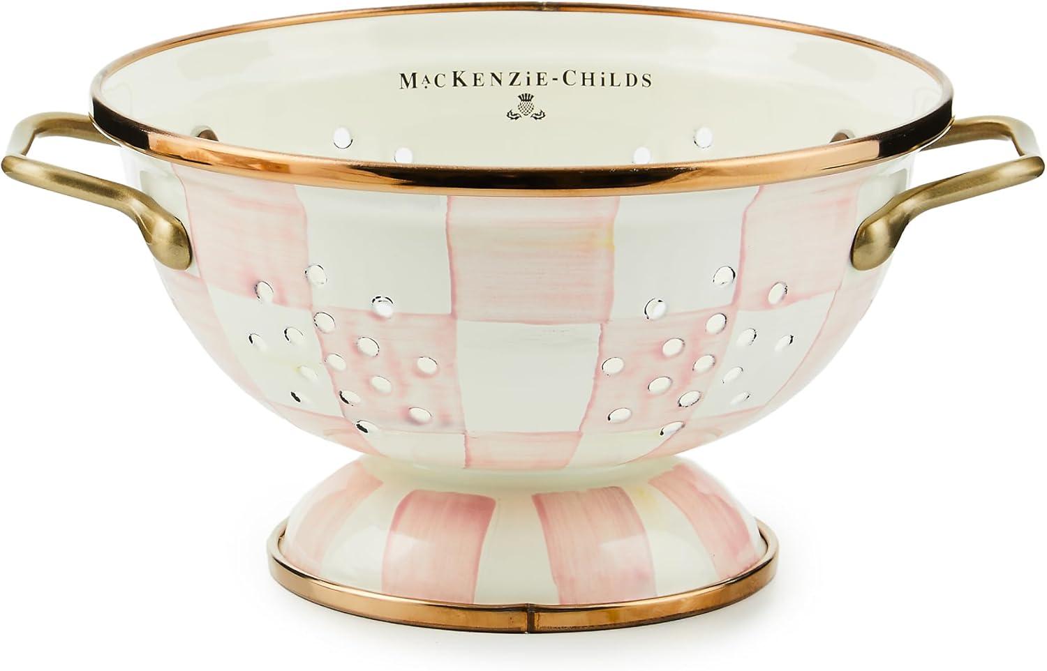 MacKenzie-Childs Rosy Check Colander