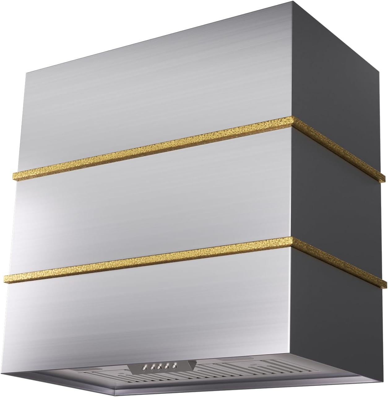 Akicon 30" Stainless Steel 600 CFM Ducted (Vented) Wall Mounted Required Range Hood