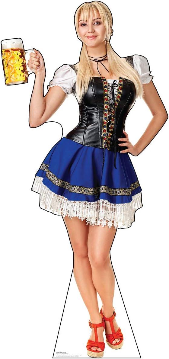 Bar Maiden Blue Skirt Life-Size Cardboard Standup