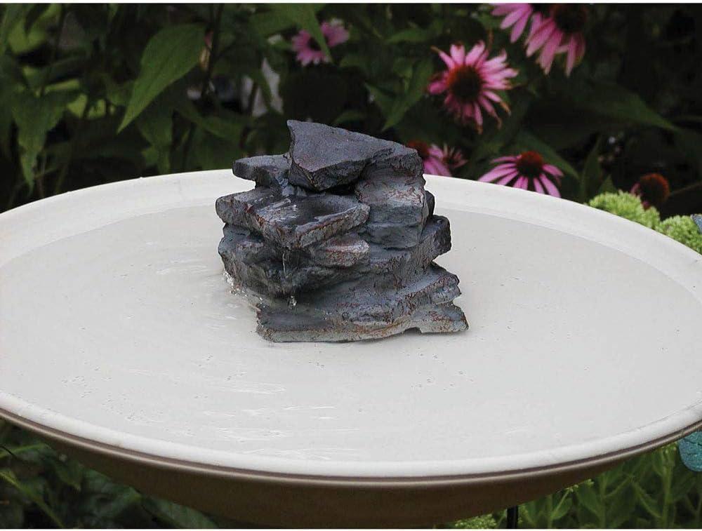 Birds Choice Layered Waterfall Rock with Electric Pump for Bird Bath