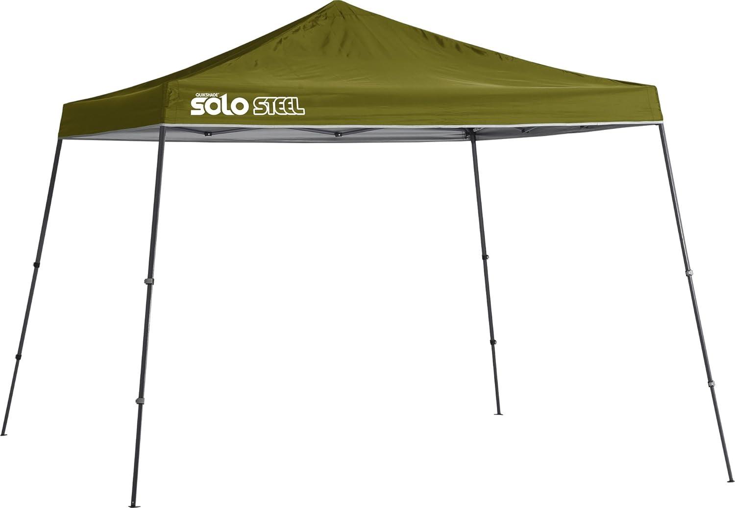 Quik Shade 167548DS SOLO90 11 x 11 ft. Slant Leg Canopy, Olive Cover - Gray Frame