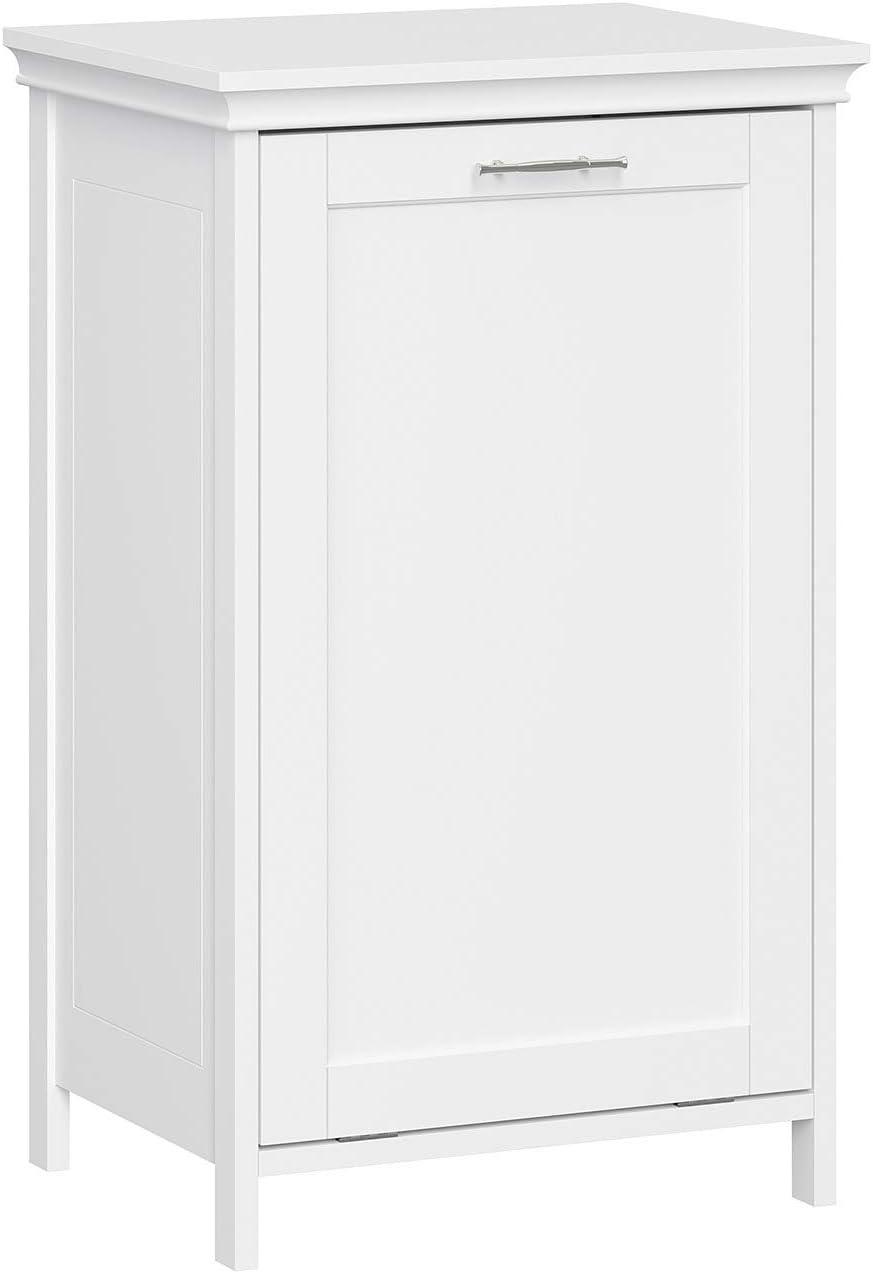 RiverRidge Somerset Tilt-Out Laundry Hamper Cabinet with Removable Cloth Storage Bag - White