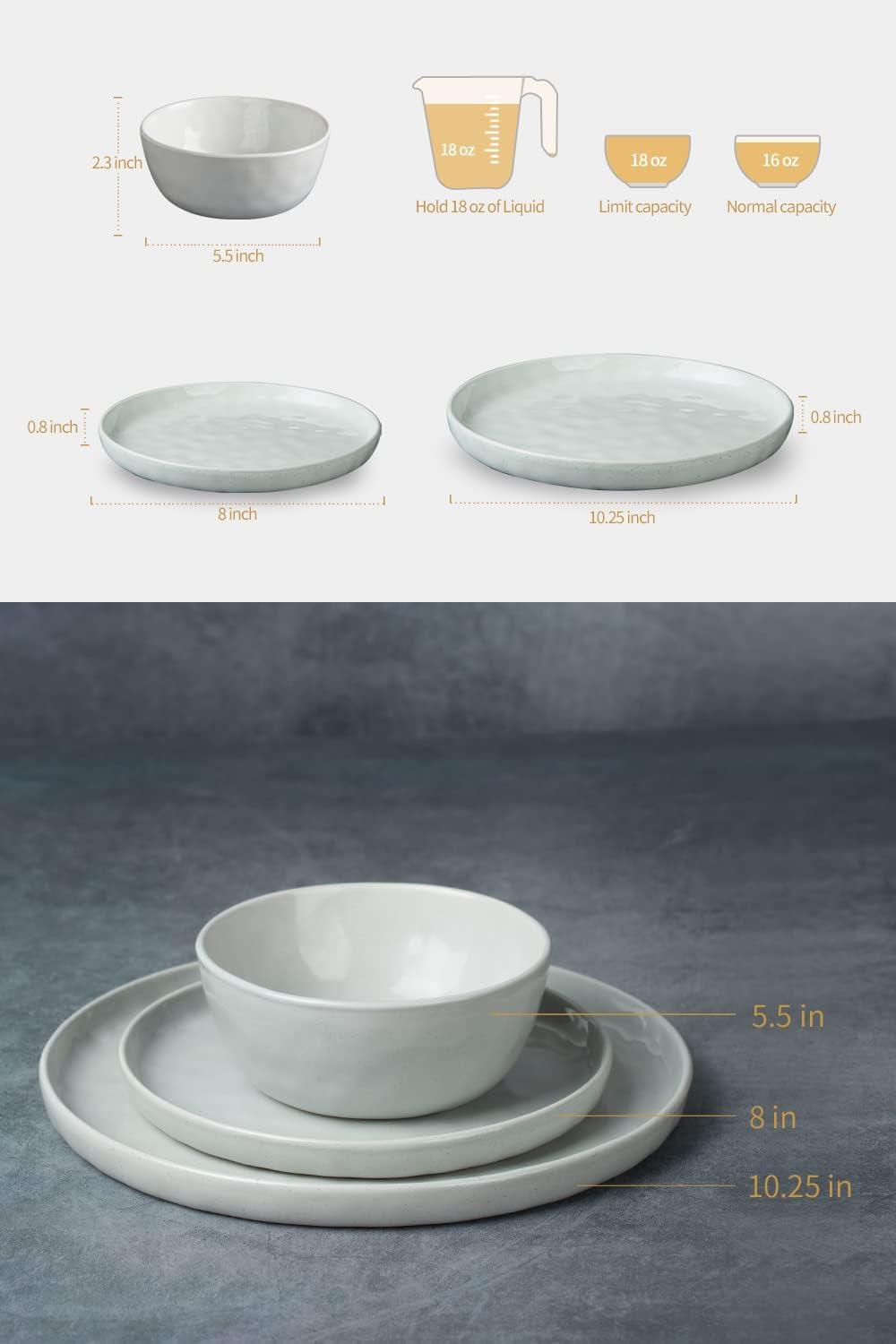 Milkyway White Ceramic 12-Piece Dinnerware Set