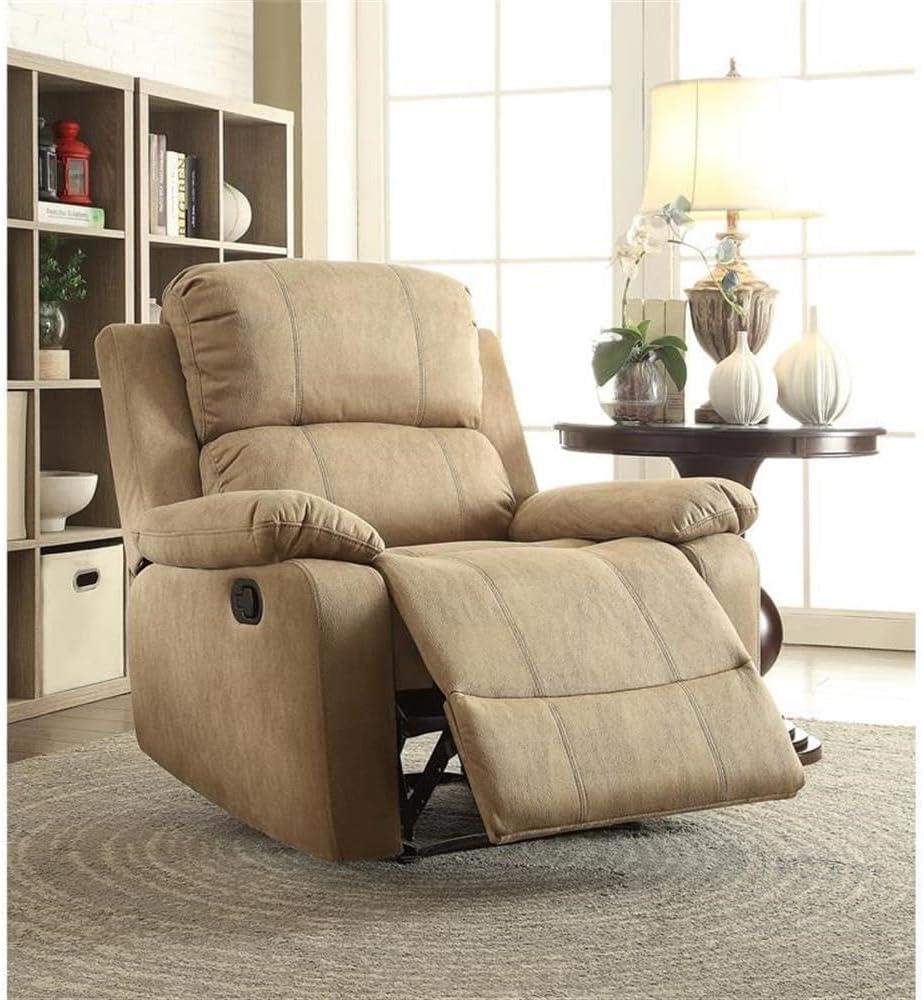 ACME Bina Recliner (Motion) in Light Brown Polished Microfiber 59526