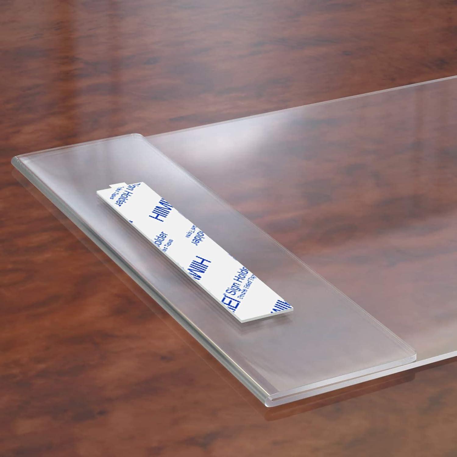 HIIMIEI Acrylic Wall Sign Holder 8.5x11 Inch Horizontal with 3M Tape, 8 1/2 x 11 Clear Plastic Plexiglass Sign Holder for Office, Home, Store, Restaurant-No Drilling(6 Pack)