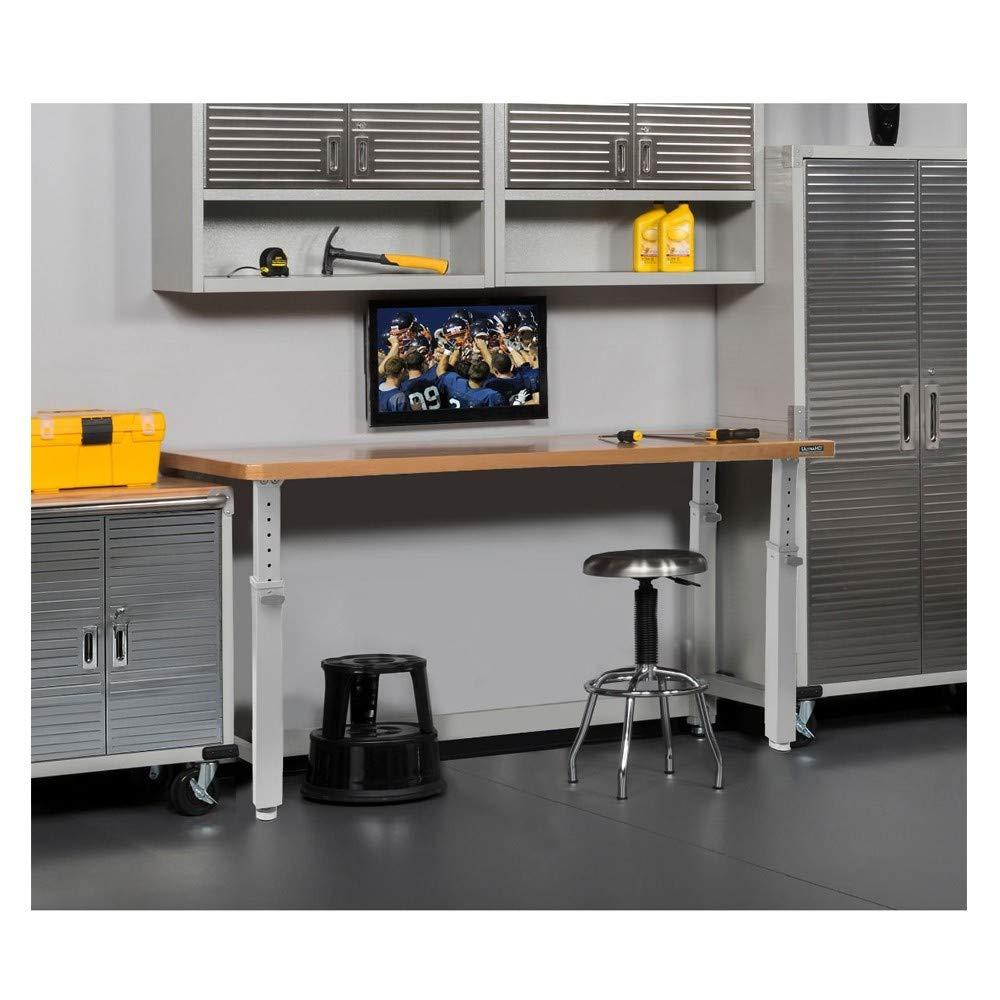 Seville Classics UltraHD Adjustable Height Workbench, 72" W x 25" D x 28.5" - 42" H