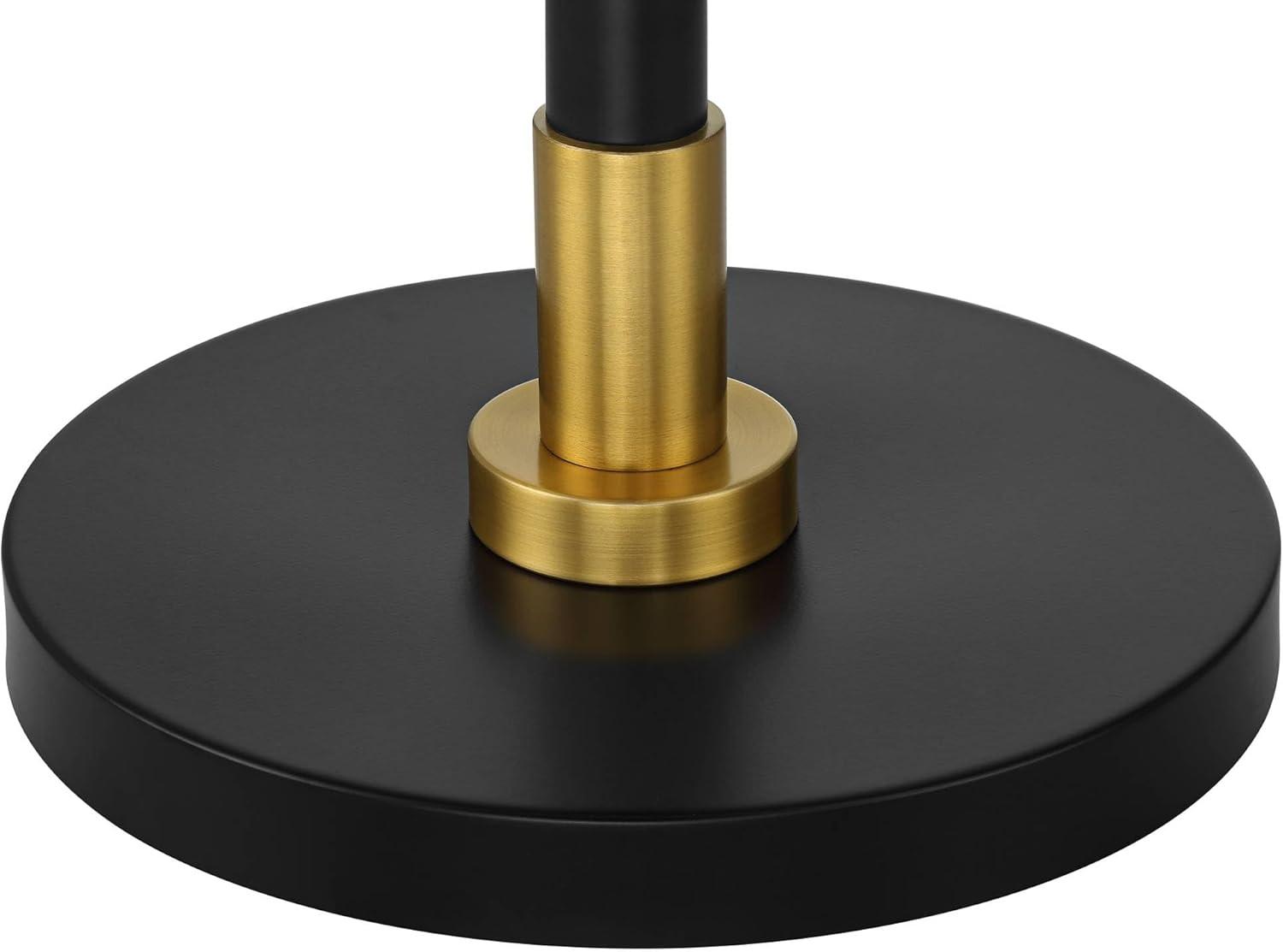 Possini Euro Design Rook Mid Century Modern 66" Tall Standing Floor Lamp Light Curved Chairside Arc with Dimmer Gold Black Metal Living Room Bedroom