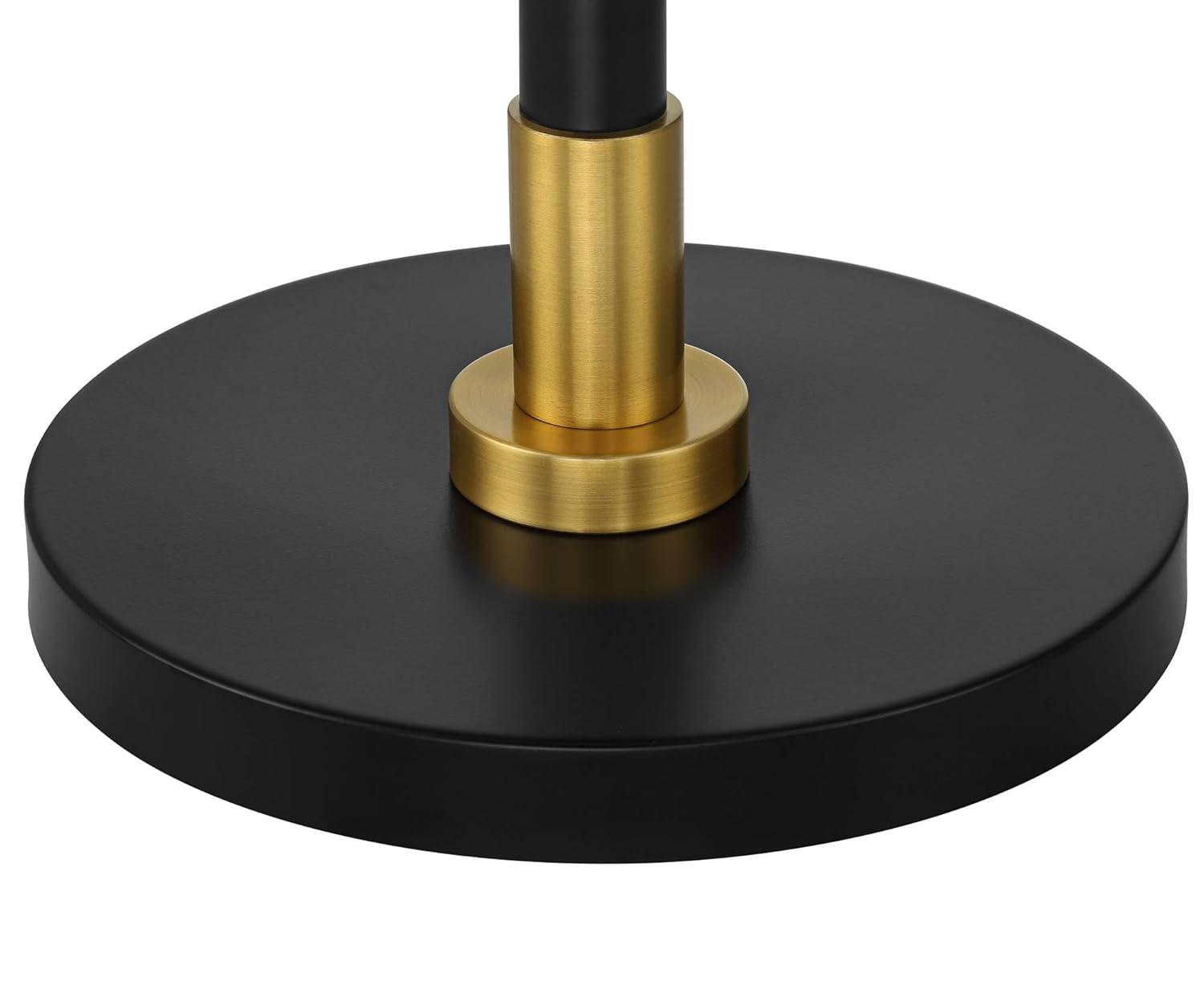 Possini Euro Design Rook Mid Century Modern 66" Tall Standing Floor Lamp Light Curved Chairside Arc with Dimmer Gold Black Metal Living Room Bedroom