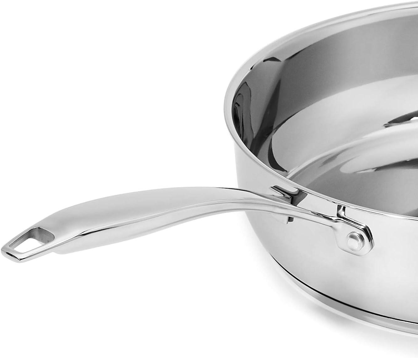 Stainless Steel and Aluminum 11-Piece Cookware Set with Glass Lids