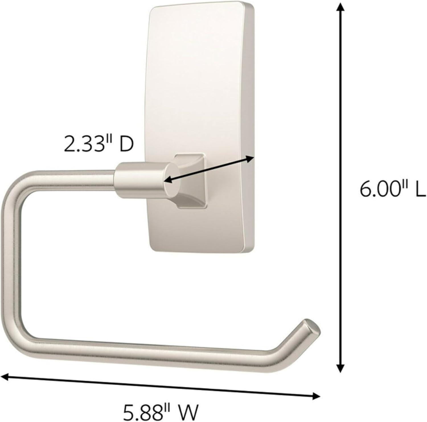 Command Bath Satin Nickel Toilet Paper Holder, 1 Toilet Paper Holder, 2 Strips