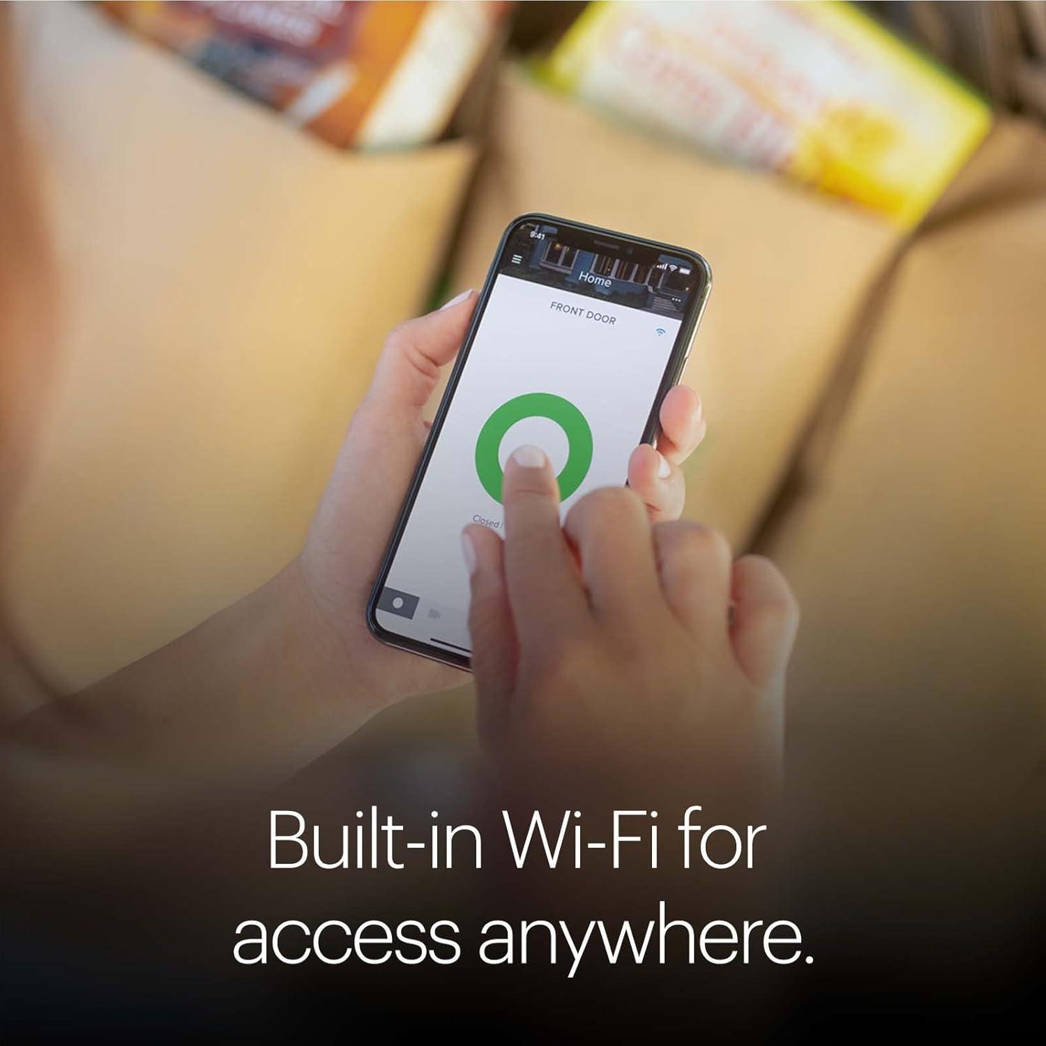 Matte Black Wi-Fi Smart Lock with Keypad and Bluetooth