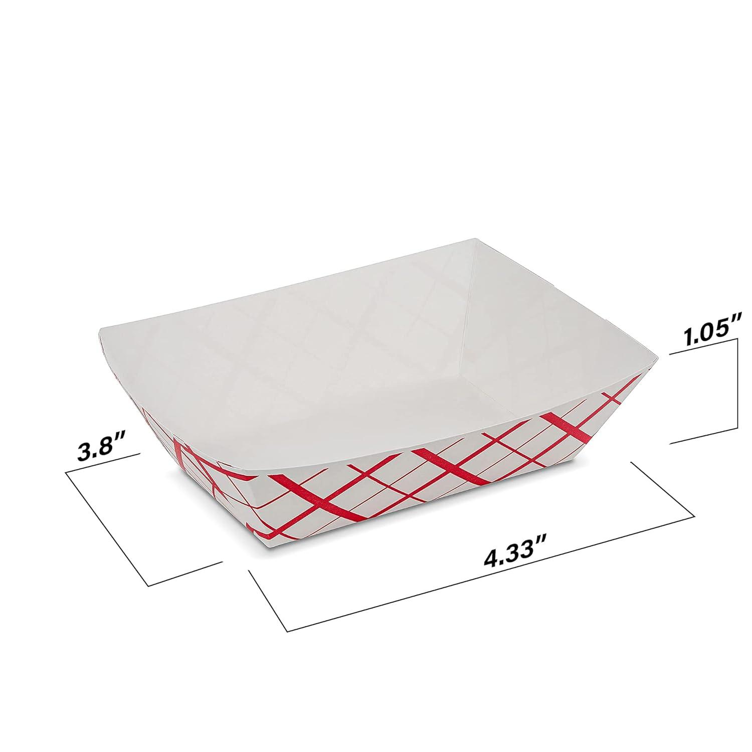 MT Products MT Products Paper Food Tray - Red and White Nacho Trays (Set of 100)