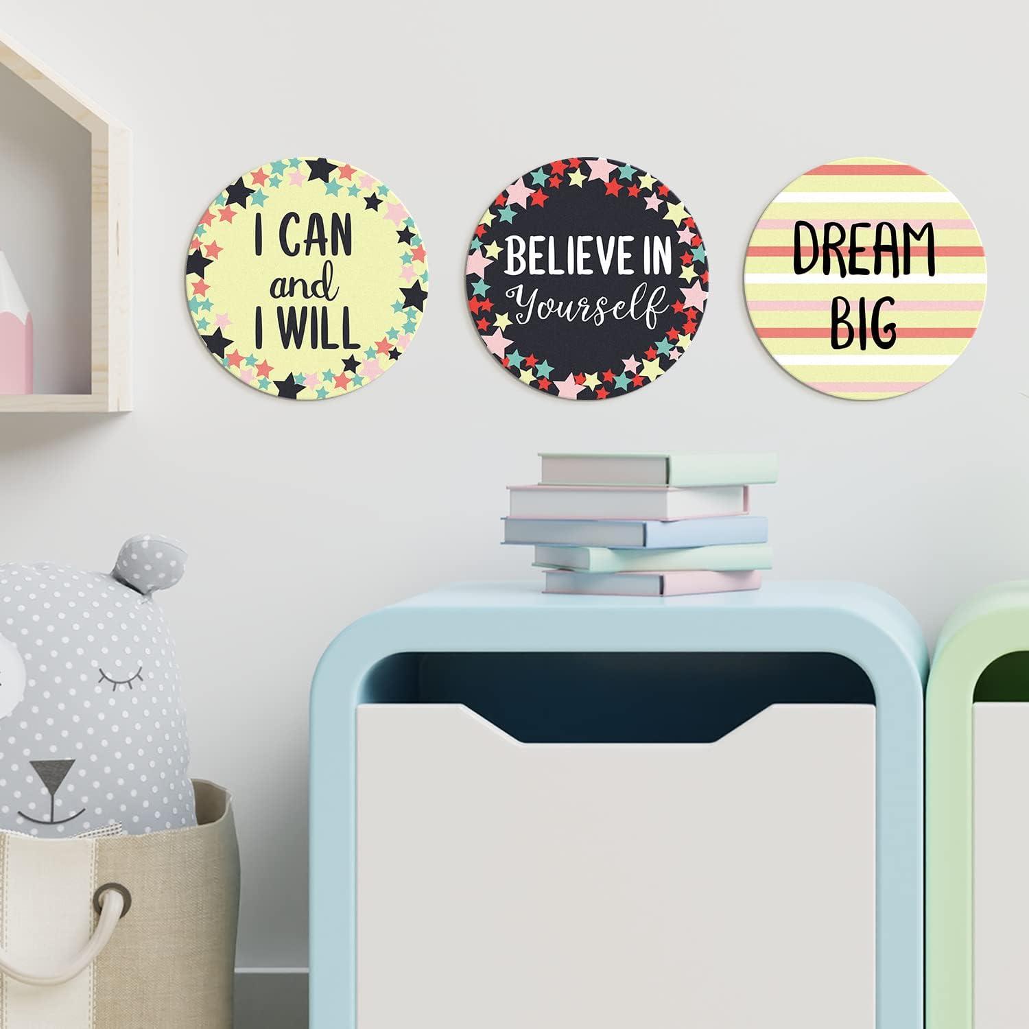 Sweetzer & Orange 30 Growth Mindset Confetti Positive Sayings Accents | Motivational Wall Art Inspirational Quote Cards with Matching Pastel Colors for Classroom Decorations, Office, Nursery (7-Inch)