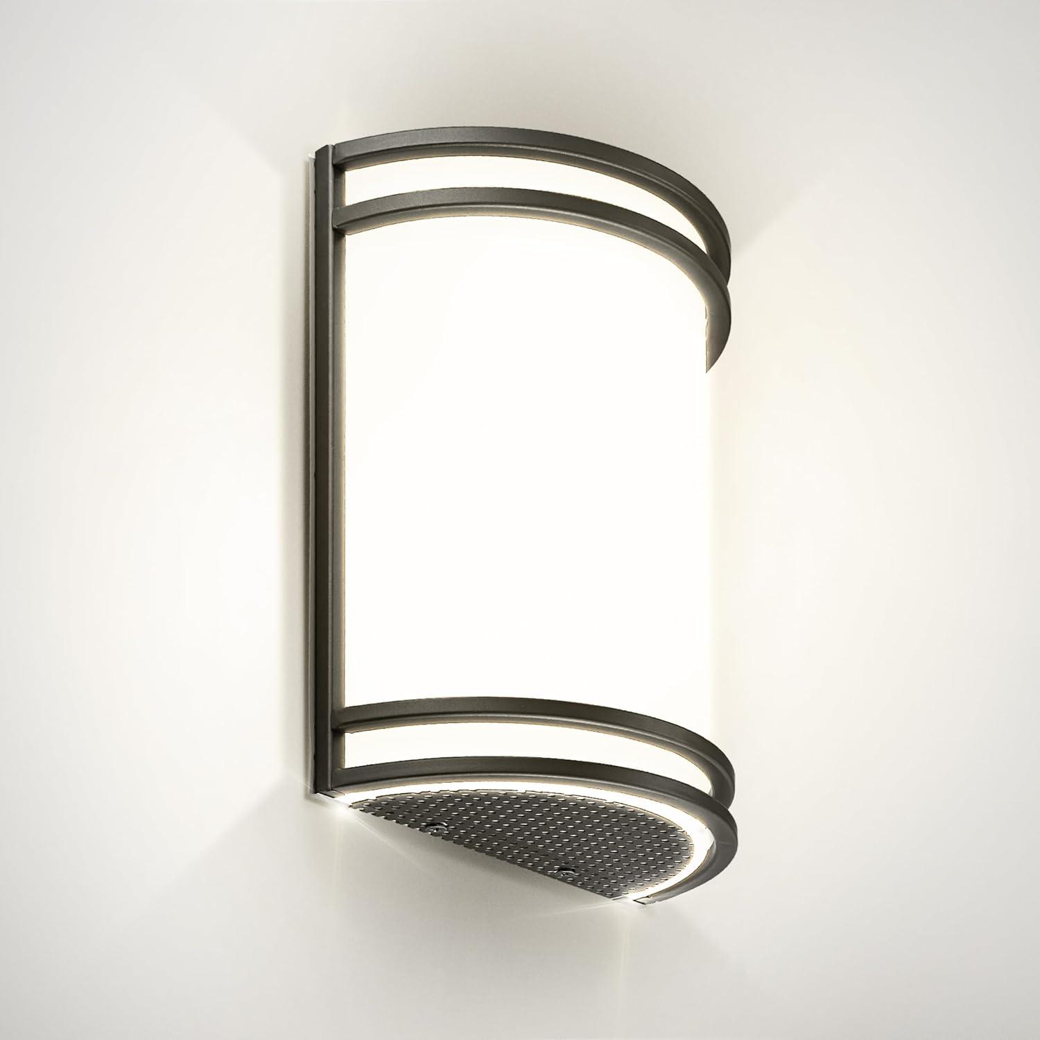 ASD LED Wall Sconce 15W CCT Selectable 3000/4000/5000K Dimmable Black ETL Energy Star