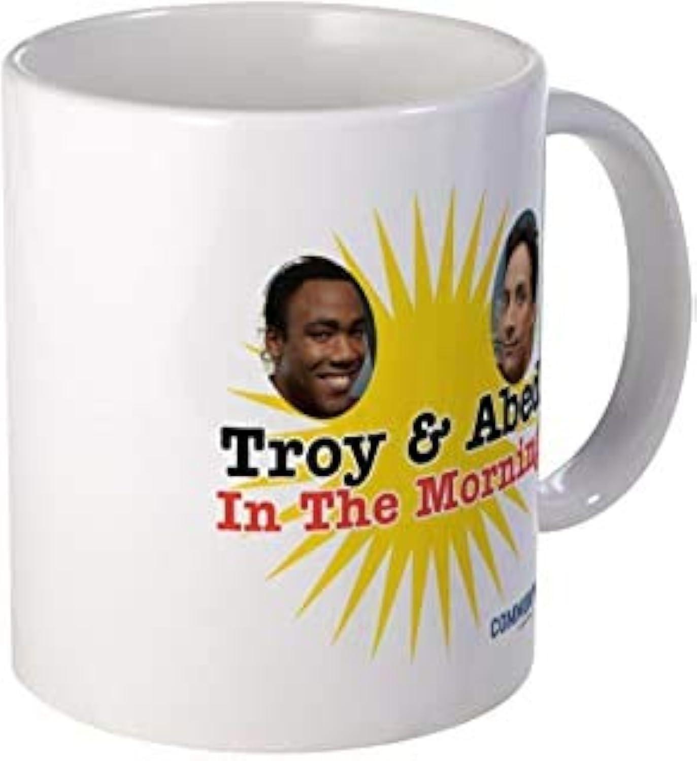 NBC Community Troy & Abed in the Morning White Mug 11oz - Officially Licensed