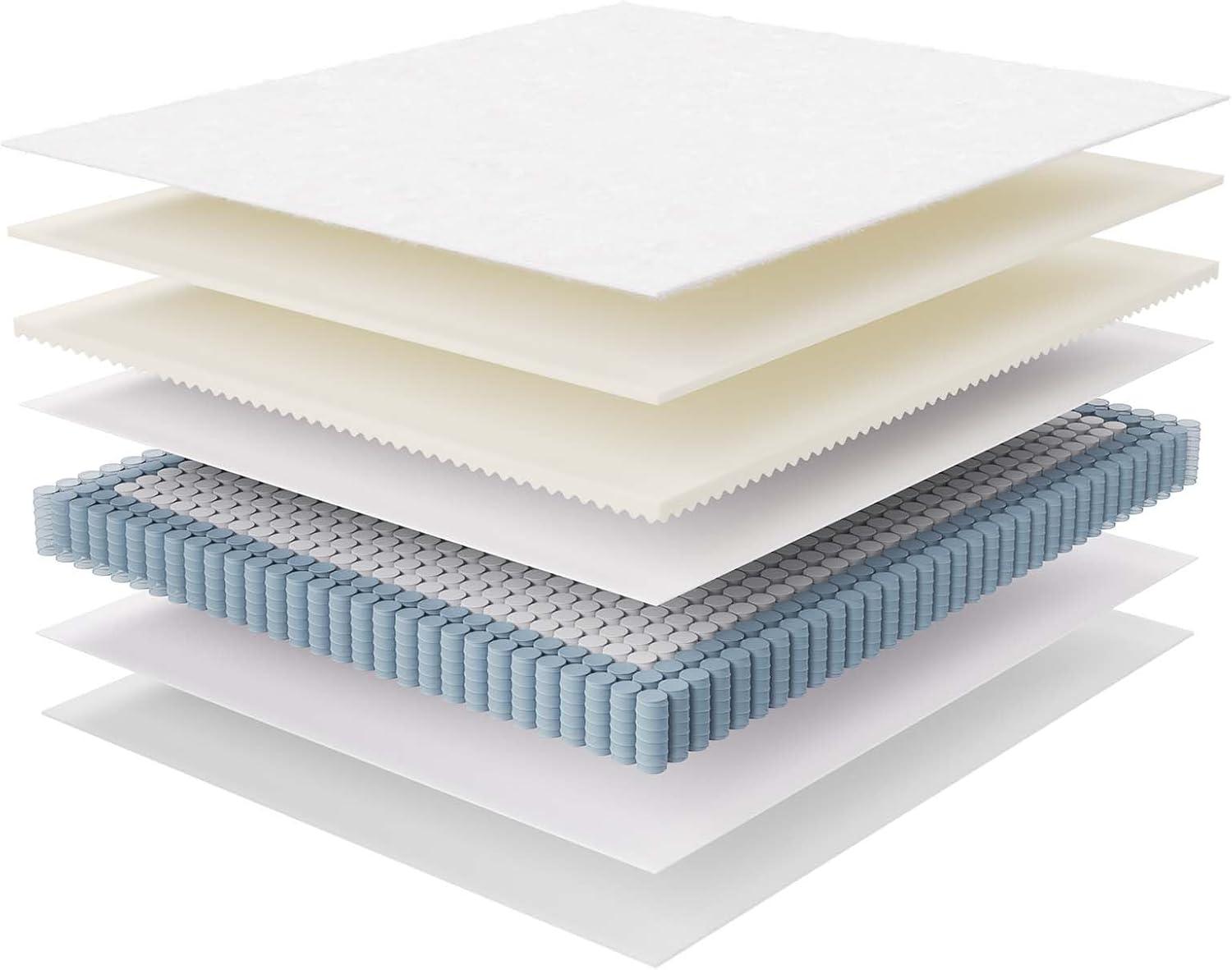 Modway Jenna 12" Innerspring and Foam California King Mattress in White