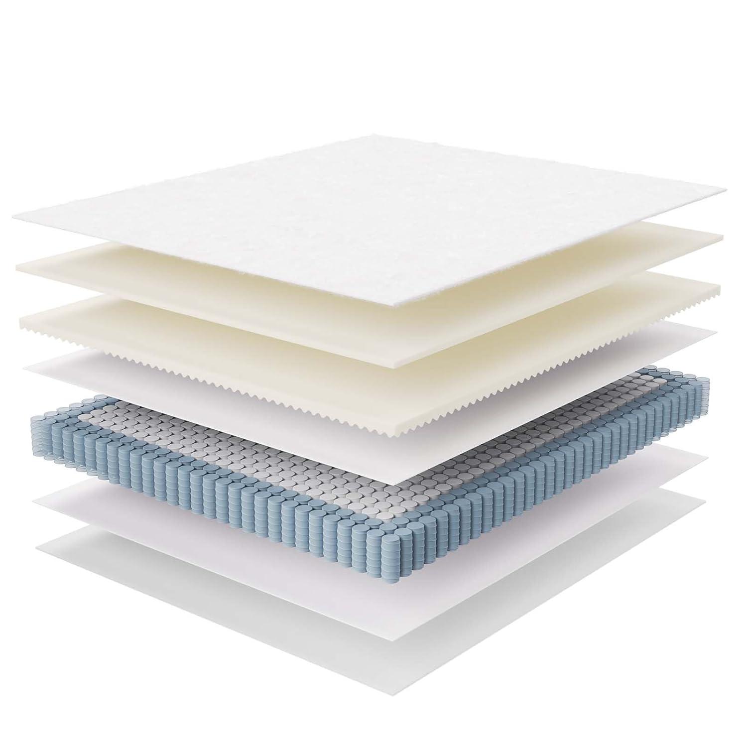 Modway Jenna 12" Innerspring and Foam California King Mattress in White