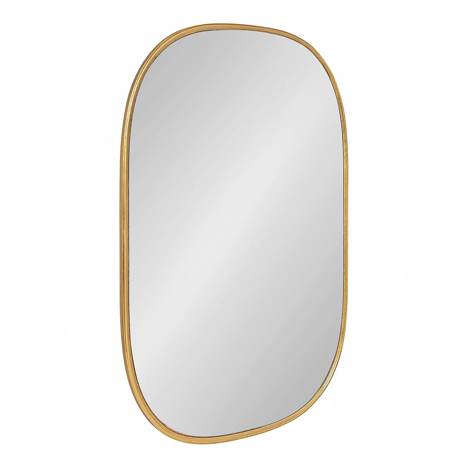 24" x 36" Caskill Capsule Framed Wall Mirror Gold - Kate and Laurel