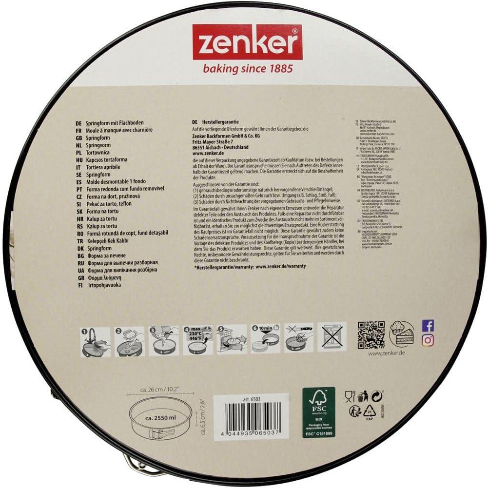 Zenker Non-Stick Carbon Steel Springform Pan, 10-Inch