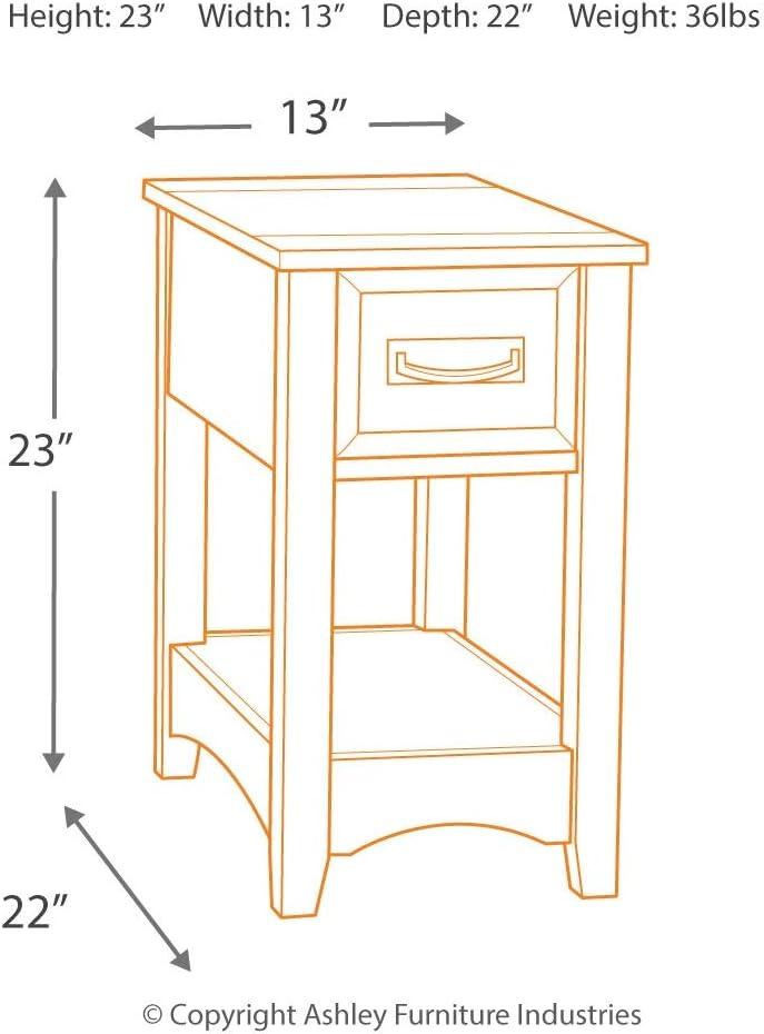 Signature Design by Ashley Contemporary Breegin Chairside End Table Brown