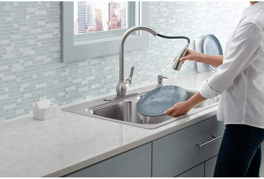 Stainless Steel Touchless Pull-Down Kitchen Faucet with Soap Dispenser