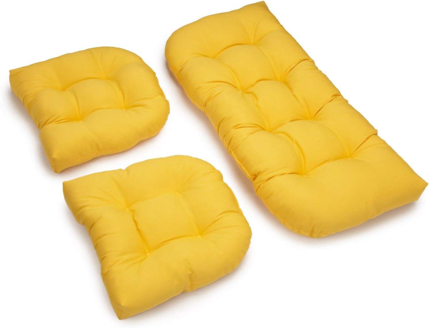 Sunset U-Shaped Twill Sofa Cushion Set, 3 Pieces