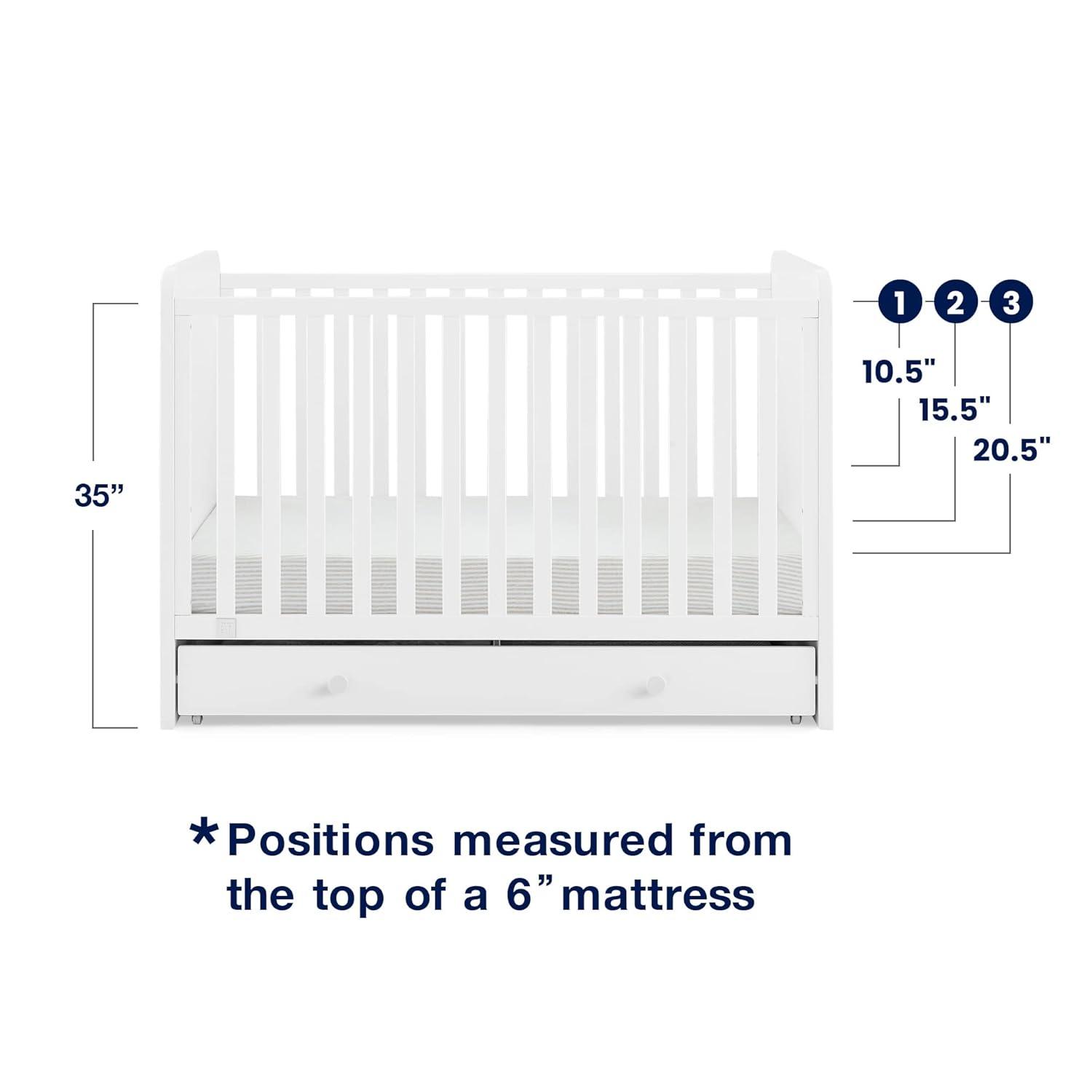 BabyGap by Delta Children Graham 4-in-1 Convertible Crib with Storage Drawer - Greenguard Gold Certified