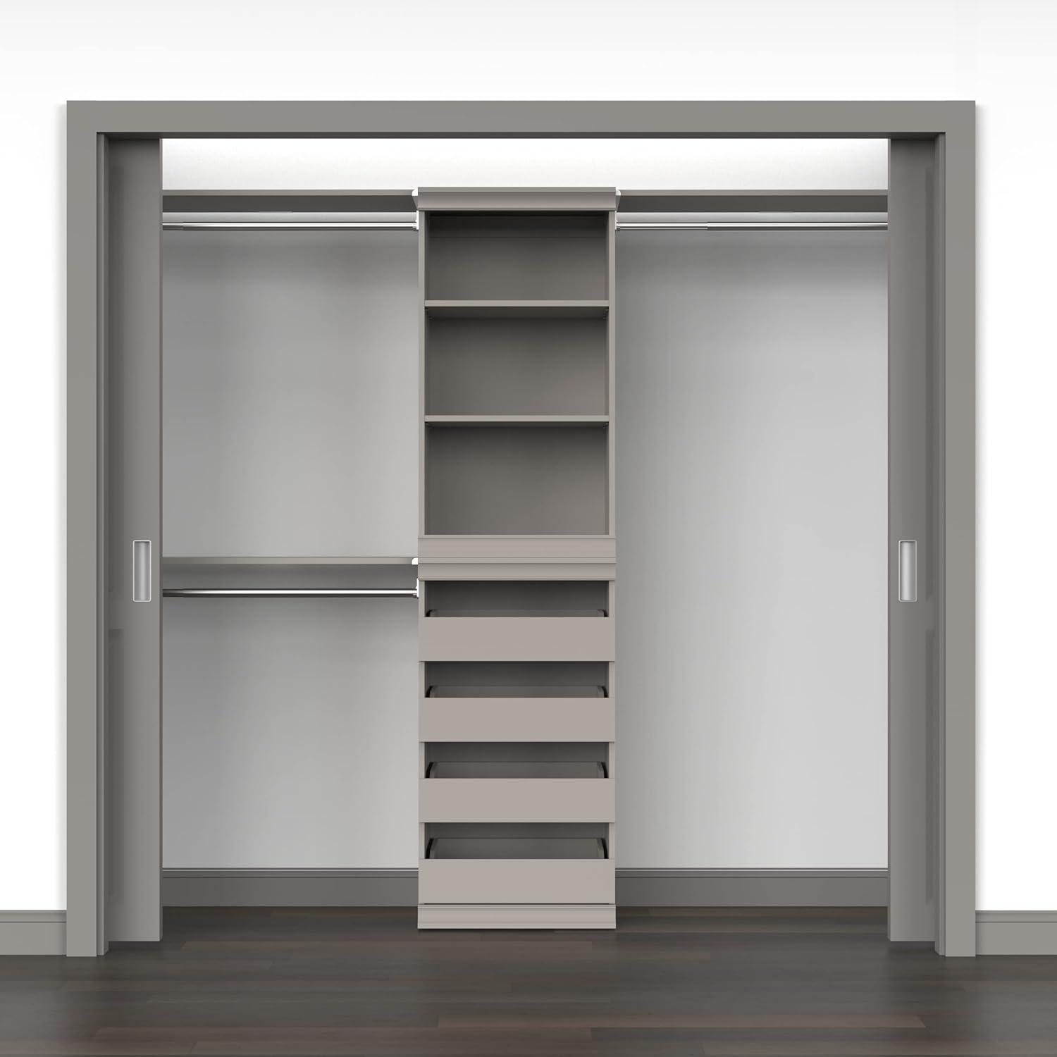 Modular Storage 36.02" W Shelf & Closet Rod