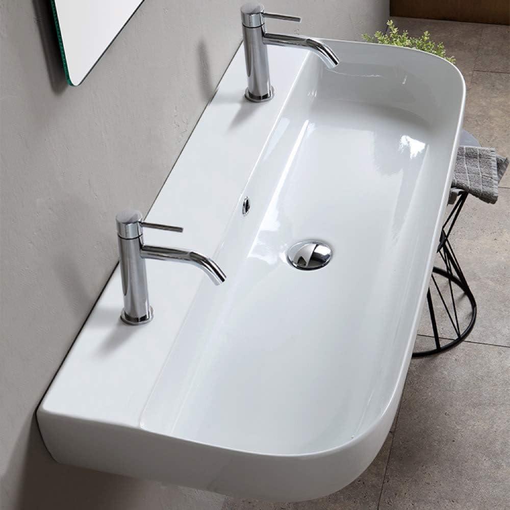 Scarabeo By Nameeks 16.5'' Glossy White Ceramic Rectangular Bathroom Sink with Overflow