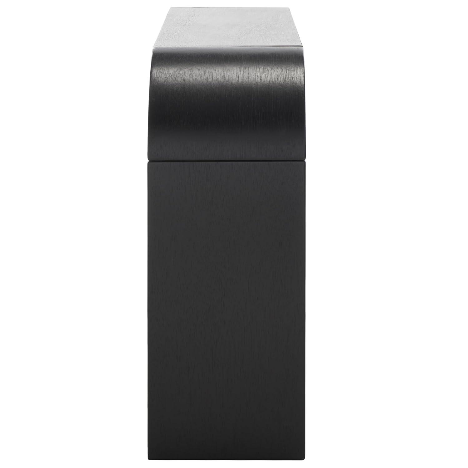 Liasonya Curved Console Table - Black - Safavieh