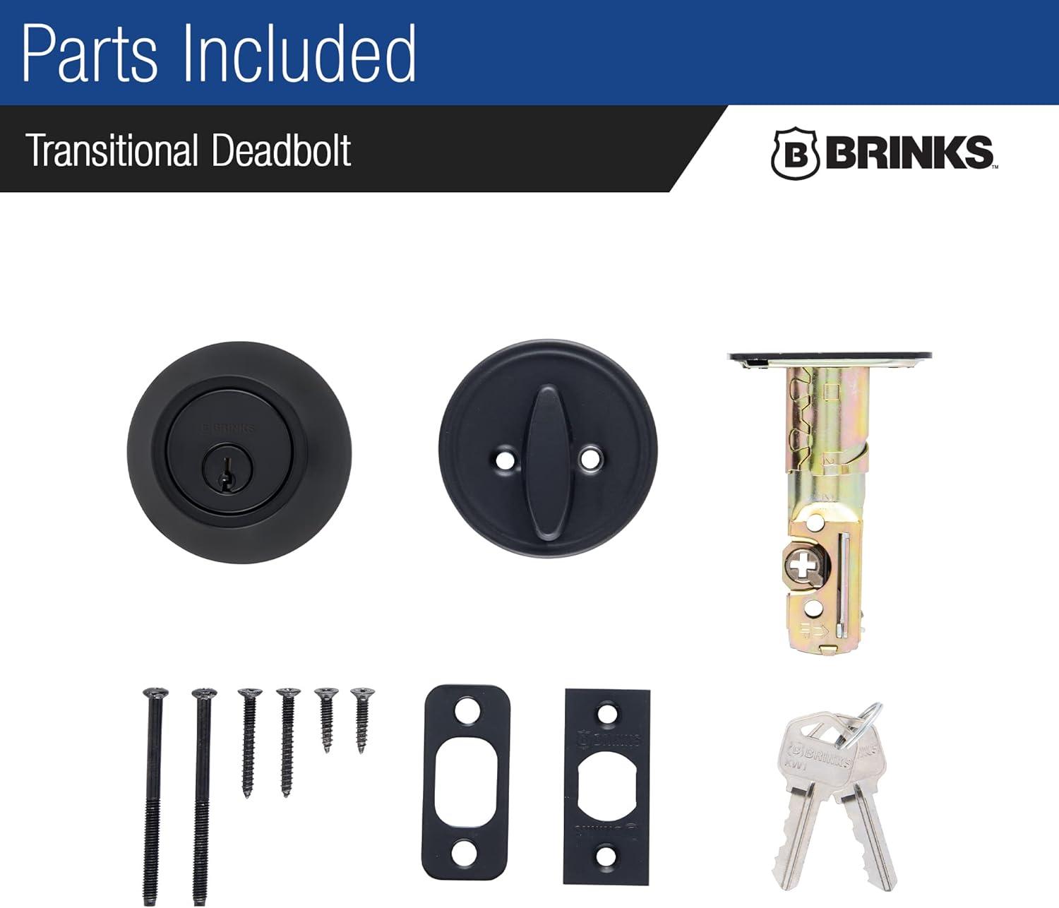 Brinks Raleigh Series Transitional Round Single Cylinder Deadbolt