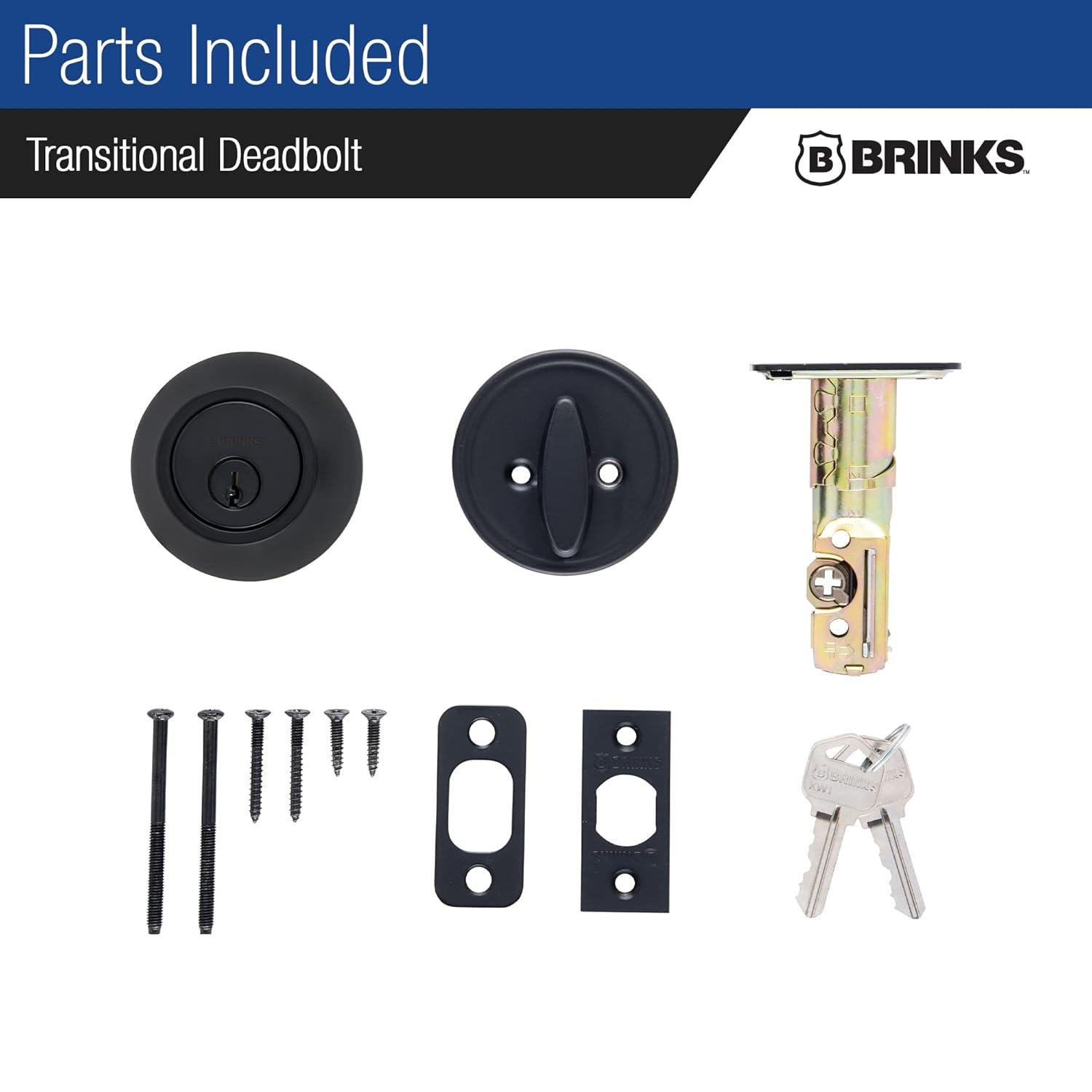 Brinks Raleigh Series Transitional Round Single Cylinder Deadbolt